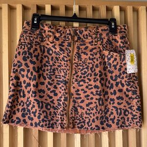 Free People Brown Tan Skater Mini Skirt 27 waist